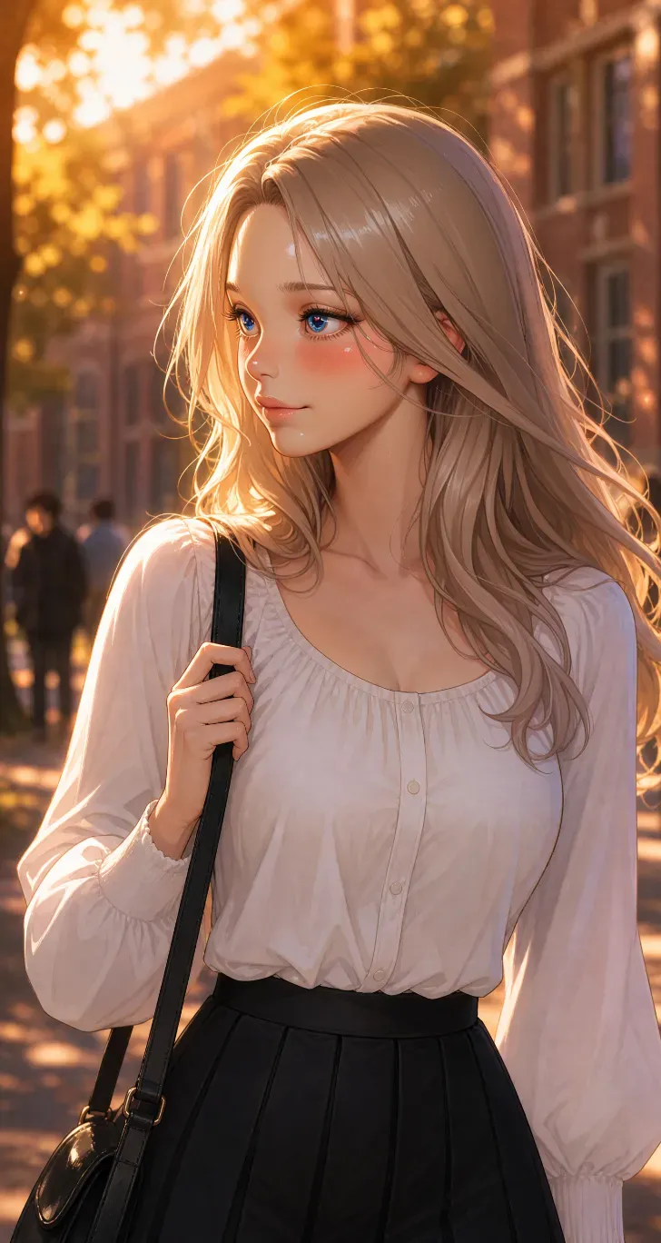 Laura on campus